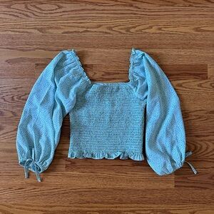 Princess polly blue patterned blouse!